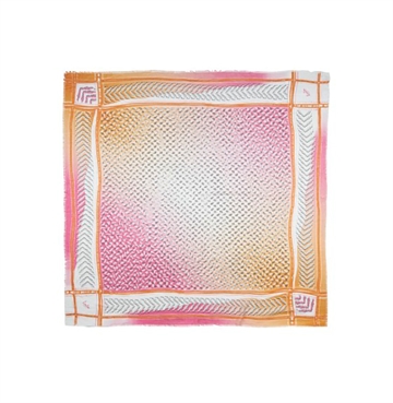 Lala Berlin Cube Lattice Kufiya Pink Orange