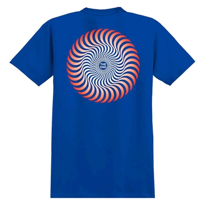Spitfire T-shirt s/s Classic Swirl Royal Blue / Red